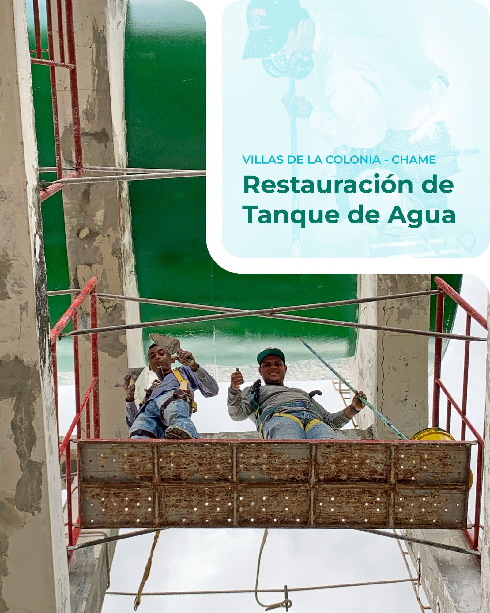 Restauración de tanque elevado de almacenamiento de agua potable